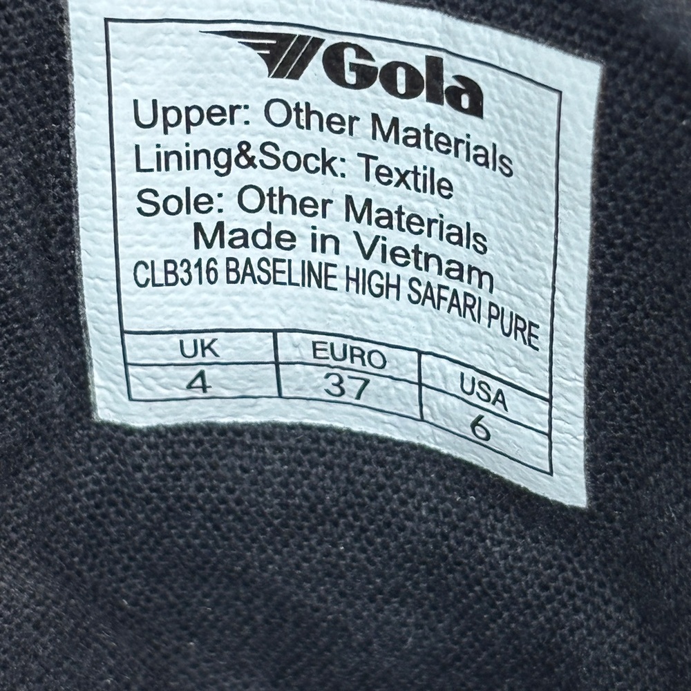 Gola Women's 6 Black/White High-Top Platform Sneakers Like New!!! - Picture 6 of 8